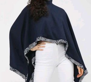 Stylish Navy Blue Cape(free size)