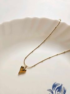 Trendy Golden Heart Anti-Tarnish Necklace