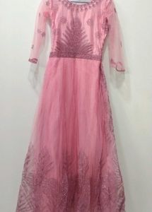 Elegant Pink Ethnic Gown