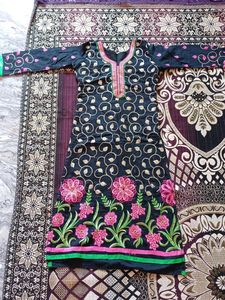 Embroidered Top N Pant With Dupatta