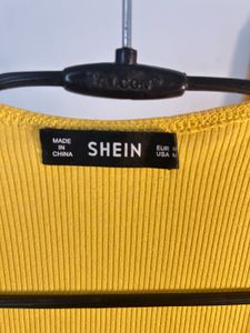 Yellow Tie-Back Crop Top