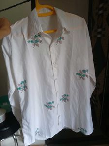 Floral White Shirt