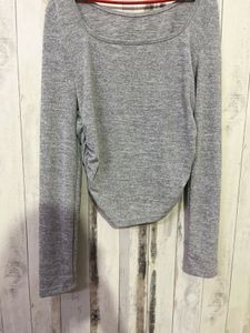 Savana Gray Ribbed Top