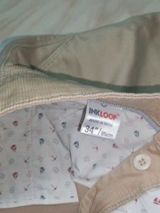 Beige Casual Pants
