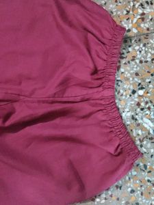 Maroon Printed Kurta Set