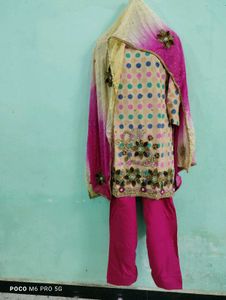 Elegant Polka Dot Salwar Kameez Suit