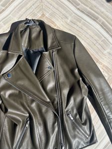 Asymmetrical Olive Colour Jacket