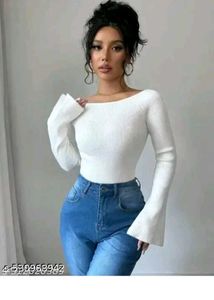 White Long Sleeve Top