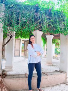 White Long Sleeve Top and jeans