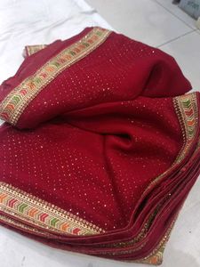 Elegant Maroon Saree
