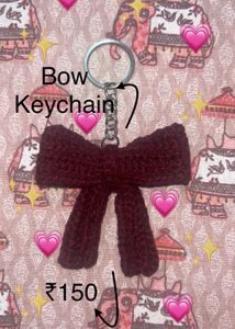Crochet Bow Keychain🌸✨