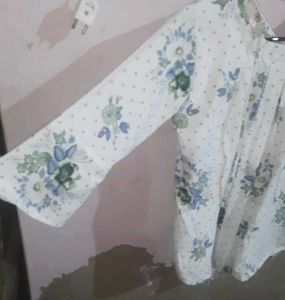 Floral Print Cotton Top