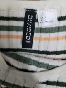H&amp;M Striped Ribbed Tank Top