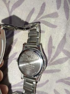 Original Fastrack Silver Watch with blue dial