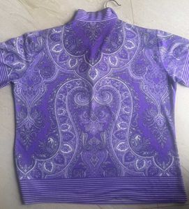 Purple Paisley Half-Zip Polo