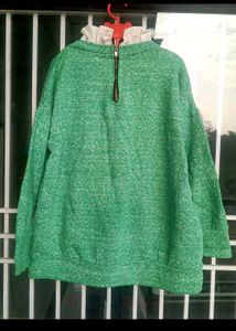 IMPORTED KOREAN Green Half-Zip Pullover