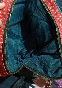 Colorful Embroidered Satchel Bag