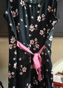 Floral Pink Print Frock