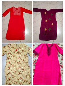 Set of 4 Traditional Kurtis