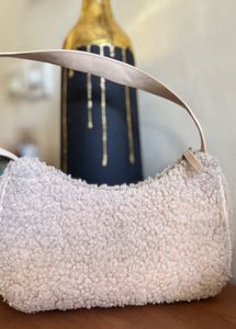 Beige Fur Shoulder Bag