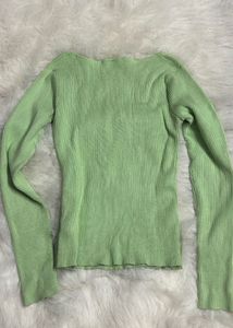 Mint green Sweetheart Neck top