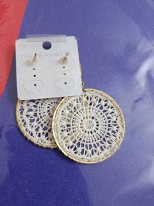 Boho Chic Crochet Circle Earrings