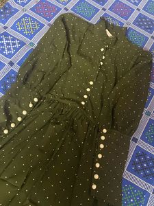 Long Dotted Maxi Gown Dress