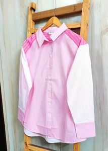 Pink Striped Long Sleeve Shirt Size-42-44