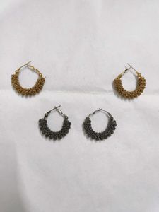 Combo Pack Of Golden & Bronze Earrings