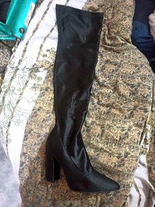 Black Thigh High Boots