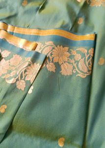 Premium Katan Silk Saree With Open Border Design