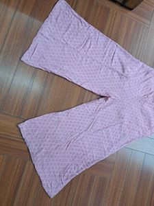 10) Pink Diamond Pattern Palazzo Pants