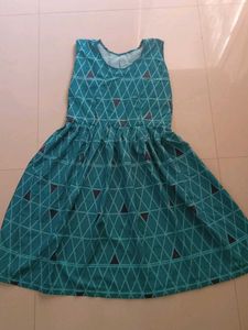 Sea Green, Self Stiched Dress