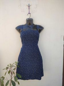 Old Navy Fit Flare Printed Tie-Shoulder Mini Dress