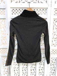 Black High Neck Top C