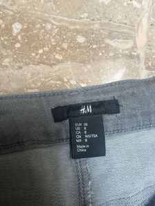 Gray Denim Mini Skirt (28-30 inches) stretchable