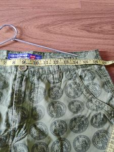 Patterned Green Shorts