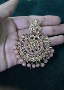 Elegant Kundan-Style Chandbali Earrings