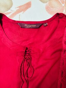 Maroon Embroidered Co-Ords Set