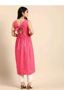 Pink Printed Kurta