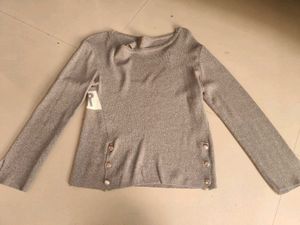 Stylish Gray Long Sleeve Top