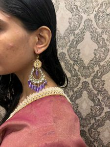 Purple Drop Earrings