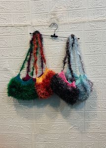 🇫🇷 Paris imported Fuzzy Knit Shoulder Bag