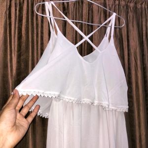 Party Wear White Onepiece