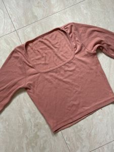 Peach Crop Top