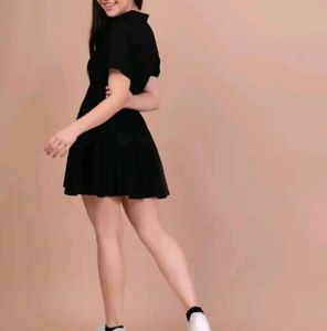Black Fit &amp; Flare Mini Dress