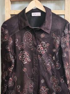 Floral Embroidery Designe Shirt Size-36