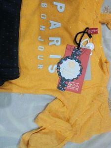 Yellow &#34;Paris&#34; Ruffle Sleeve Top.....1top Free