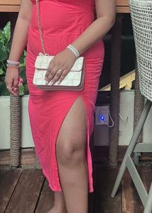 Pink Dress With Side Slit