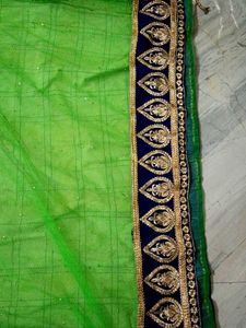 Green Embellished Dupatta